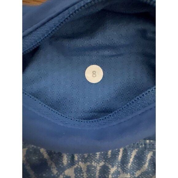 Lululemon Run: In The Sun Skirt skort Beachy Floral Porcelaine Blue Size 8 - Picture 4 of 6